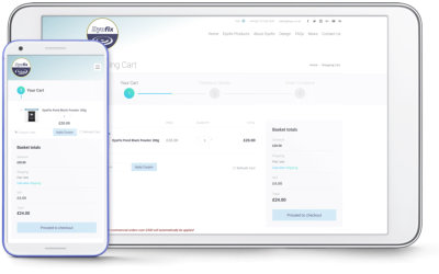 Screenshot of Dyofix's ecommerce website